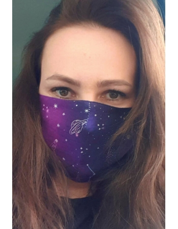 Маска медицинская защитная многоразовая (для взрослого), Night Galaxy