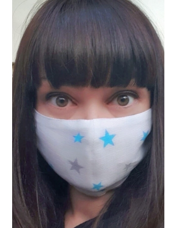 Маска медицинская защитная многоразовая (для взрослого), Blue Stars