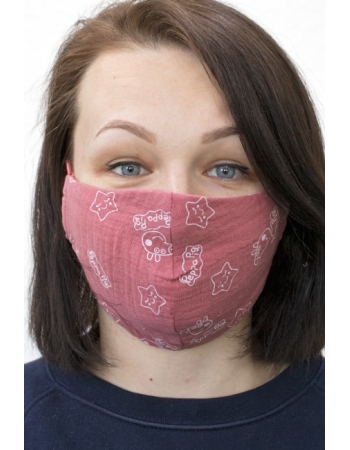 Маска медицинская многоразовая защитная от вирусов (для взрослого), принт Peppa Pig
