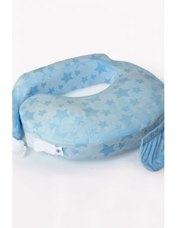 Подушка для кормления Loona эргономичная, Stars 3D голубой