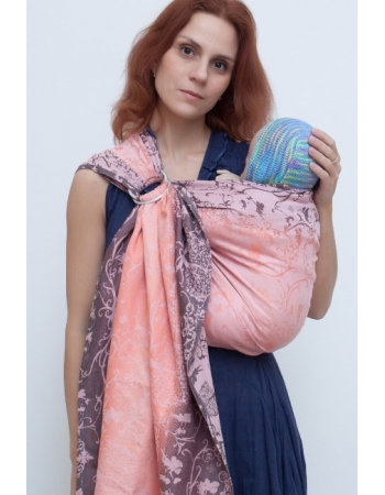 Слинг с кольцами для новорожденных Karaush Amira Coral с бамбуком