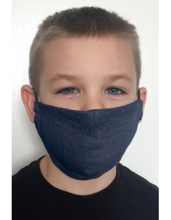 Медицинская маска многоразовая детская против вирусов, темно-синий