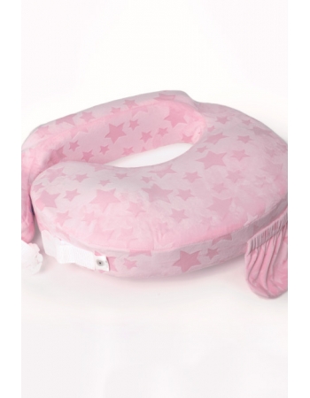 Подушка для кормления Loona эргономичная, Stars 3D розовый
