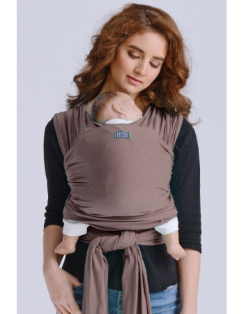 Трикотажный слинг-шарф для новорожденного Diva Stretchy, Moka