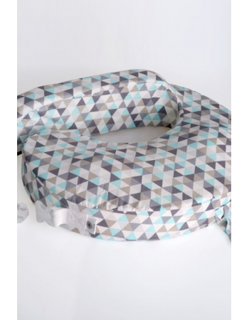 Подушка для кормления Loona эргономичная, Triangles лиловый