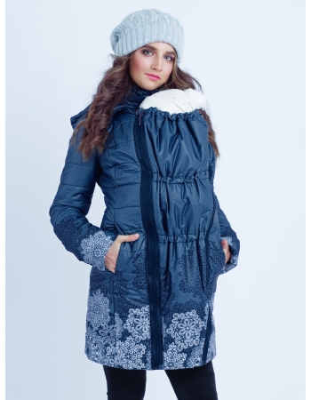 Слингокуртка зимняя 3 в 1 Diva Outerwear Azzurro Snowflakes