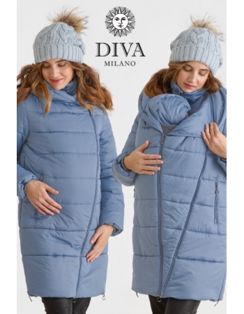 Слингокуртка зимняя (трансформер) 3в1, цвет серо-голубой