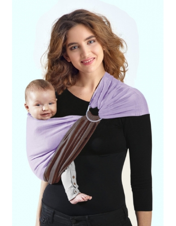 Слинг с кольцами трикотажный Diva Stretchy Moka/Lavanda