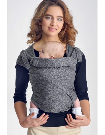 Май-слинг Diva Basico, Charcoal с капюшоном