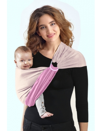 Слинг с кольцами трикотажный Diva Stretchy Pink/Beige