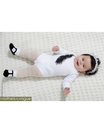 Топ для кормления Mothers en Vogue Plume & Feather, белый