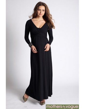 Платье Mothers en Vogue Wrap Dress Maxi, черный