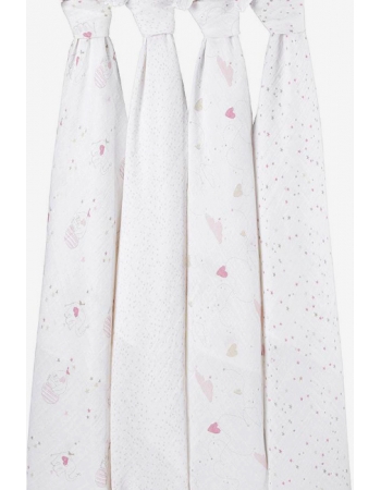 Муслиновые пеленки для новорожденных Aden&Anais большие, набор 4, Lovely