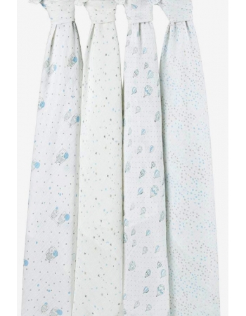 Муслиновые пеленки для новорожденных Aden&Anais большие, набор 4, Night Sky