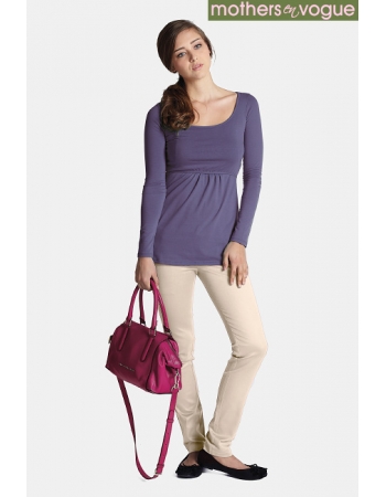 Топ для кормления Mothers en Vogue Must Have U-Neck, сиреневый (Purple Ash)