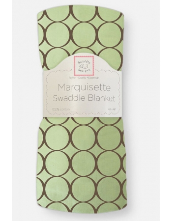 Пеленка детская тонкая SwaddleDesigns Маркизет Lime w/BR Mod C