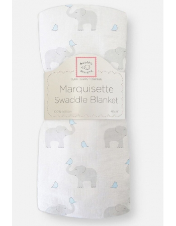Пеленка детская тонкая SwaddleDesigns Маркизет PB Elephant/Chickies