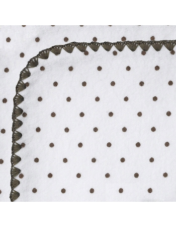 Фланелевая пеленка для новорожденного SwaddleDesigns Brown Polka Dot