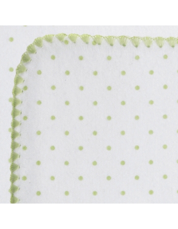 Фланелевая пеленка для новорожденного SwaddleDesigns Kiwi Polka Dot