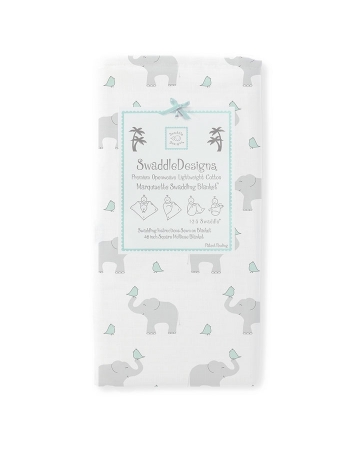 Пеленка детская тонкая SwaddleDesigns Маркизет SC Elephant/Chickies