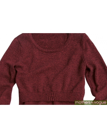 Платье для кормящих Mothers en Vogue Marled, бордо (Maroon-Black)