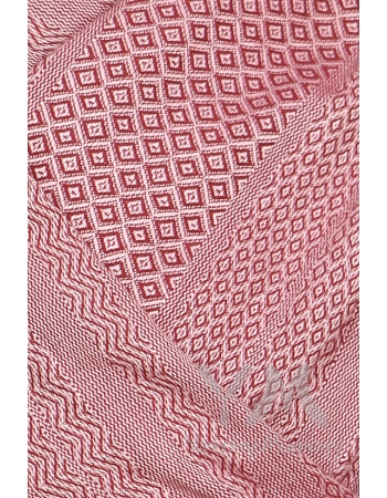 Слинг-шарф YammyMammy (ями мамми) тканый, цвет "розовый/черешня"