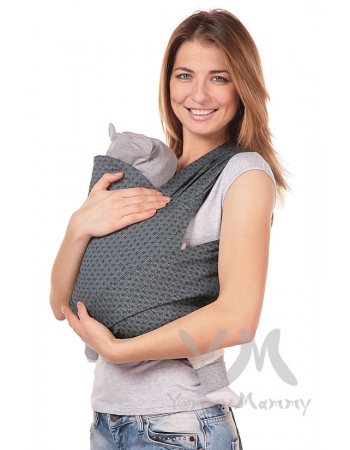 Май-слинг YammyMammy (yummy mammy) тканый, цвет "графит/серый"