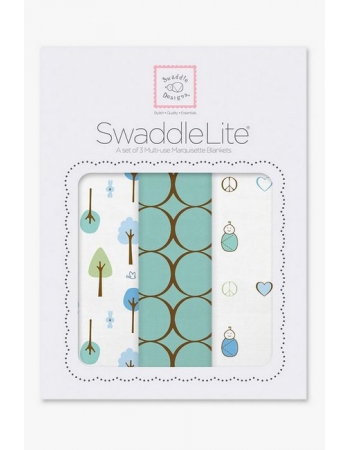 Набор пеленок SwaddleDesigns SwaddleLite Cute & Calm SeaCrystal