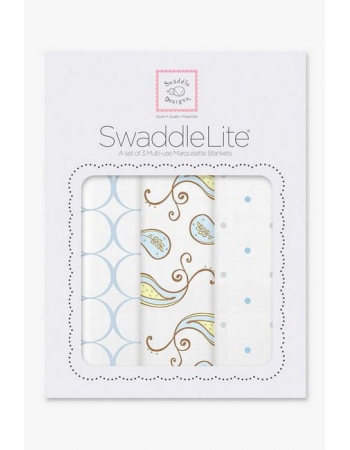 Набор пеленок SwaddleDesigns SwaddleLite Paisley Blue