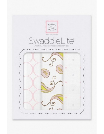 Набор пеленок SwaddleDesigns SwaddleLite Paisley Pink