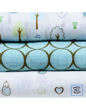 Набор пеленок SwaddleDesigns SwaddleLite Cute & Calm SeaCrystal