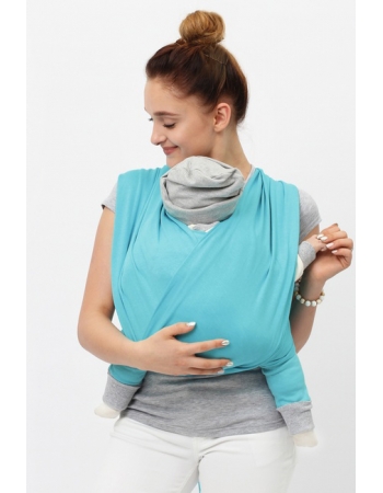Слинг-шарф трикотажный, цвет "бирюзовый"