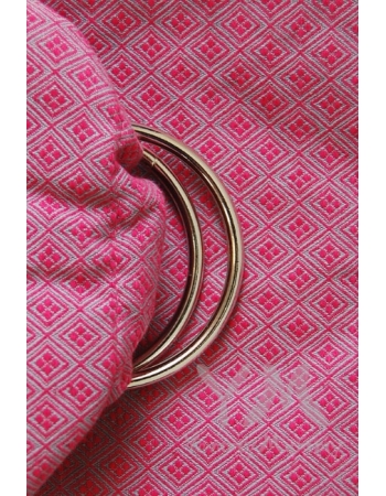 Слинг с кольцами YammyMammy (yummy mummy), цвет "серый/брусничный"