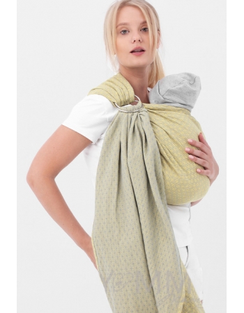 Слинг с кольцами YammyMammy (ямми мами), цвет "желтый/серый"