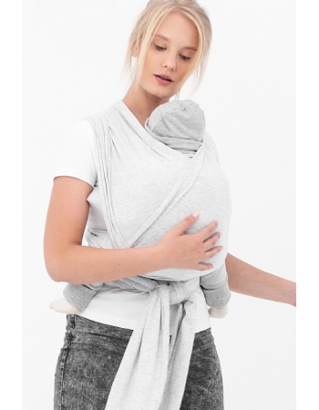Слинг-шарф трикотажный, цвет "серый меланж"