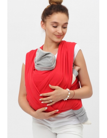 Слинг-шарф трикотажный, цвет "красный"