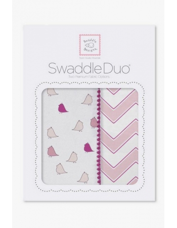 Набор пеленок SwaddleDesigns Swaddle Duo PK Chickies/Chevron
