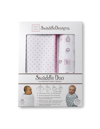 Набор пеленок SwaddleDesigns Swaddle Duo PK Peace/LV/SW