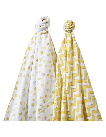 Набор пеленок SwaddleDesigns Swaddle Duo Y Chickies/Chevron