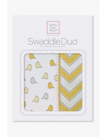 Набор пеленок SwaddleDesigns Swaddle Duo Y Chickies/Chevron