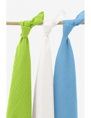 Муслиновые пеленки для новорожденных Jollein большие, lime/aqua/white