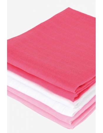 Муслиновые пеленки для новорожденных Jollein средние, fuchsia/pink/white