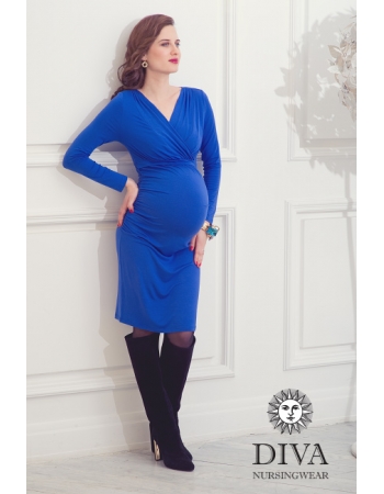 Платье для кормящих и беременных Diva Nursingwear Lucia, цвет Azzurro