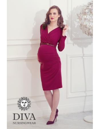 Платье для кормящих и беременных Diva Nursingwear Lucia, цвет Berry