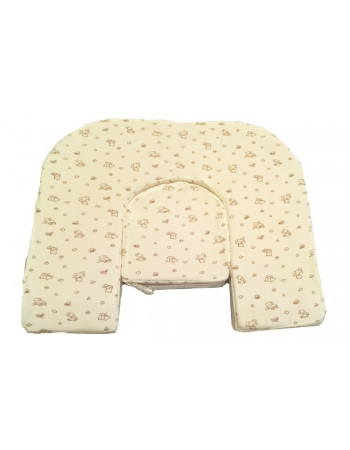 Подушка для кормления двойни «Milk Rivers Twins» с дополнительной подушкой для спины нежно-желтая