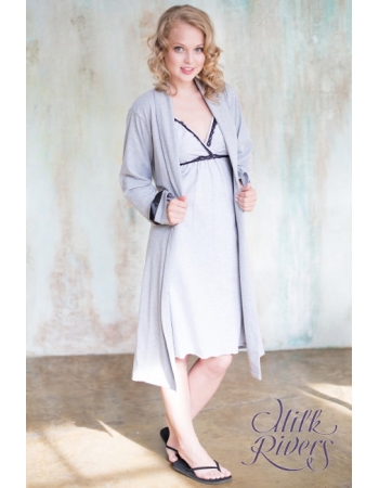 Халат Milk Rivers серый меланж