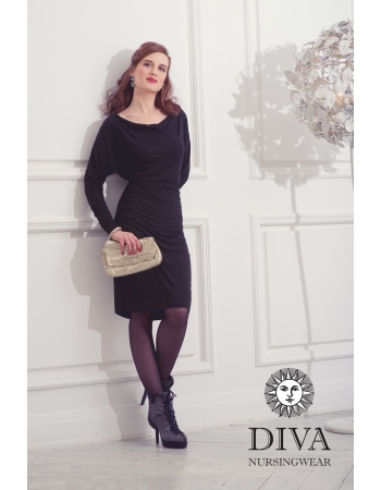 Платье для кормящих и беременных Diva Nursingwear Paola, цвет Nero