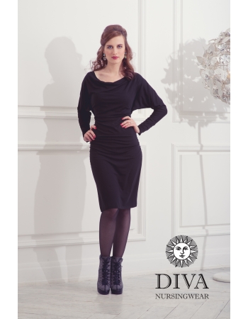 Платье для кормящих и беременных Diva Nursingwear Paola, цвет Nero