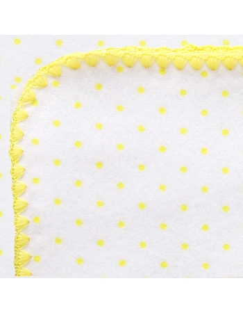 Фланелевая пеленка для новорожденного SwaddleDesigns Yellow Dot