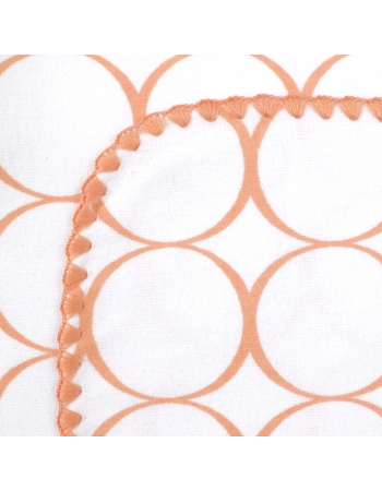 Фланелевая пеленка для новорожденного SwaddleDesigns Orange Mod/WH